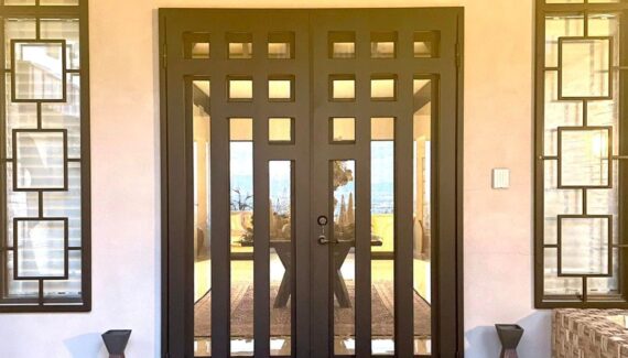Double Wrought Iron Doors With Windows