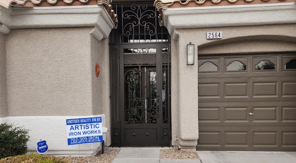 Right Wrought Iron Security Door