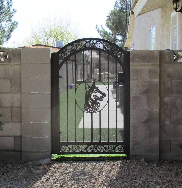Traditional Single Gate - Item Santiago SG0212C Wrought Iron Design In Las Vegas