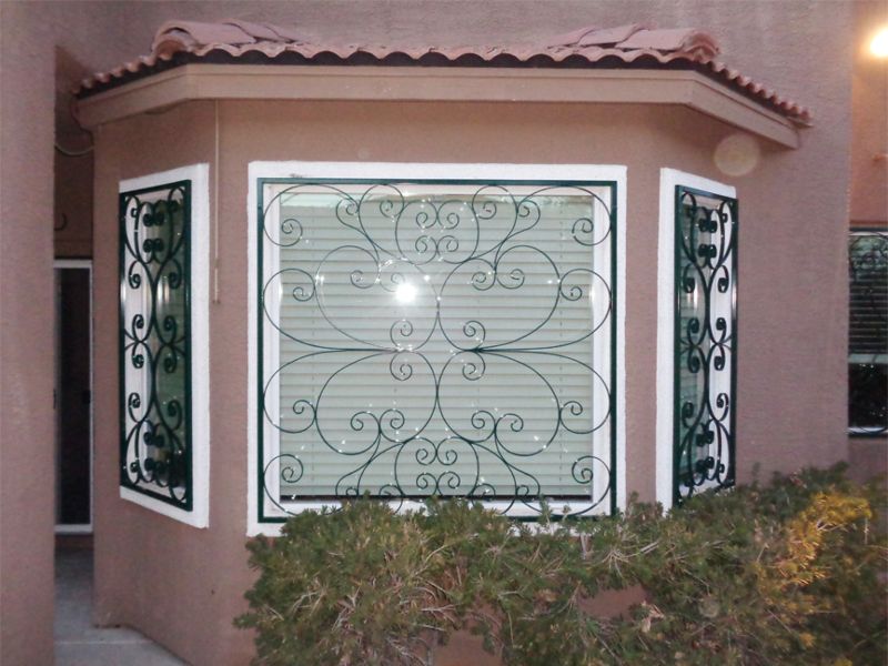 scrollwork Window Guard WG0126 Wrought Iron Design In Las Vegas