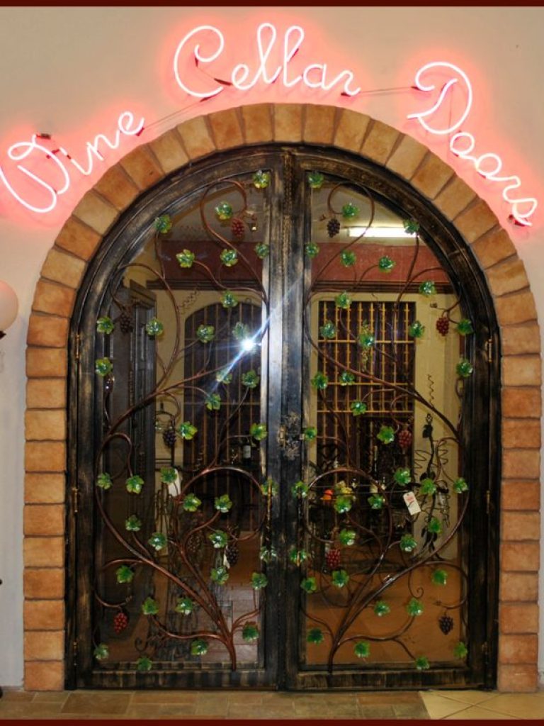 Custom Wrought Iron Wine Cellar Doors Las Vegas - Artistic Iron Works Custom Wrought Iron Wine Cellar Doors Las Vegas - Artistic Iron Works